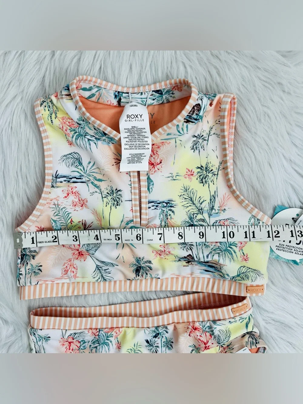 NWT! Girls North Shore Tankini Hawaiian Print Hipster Two-Piece Swimsuit Sz 10